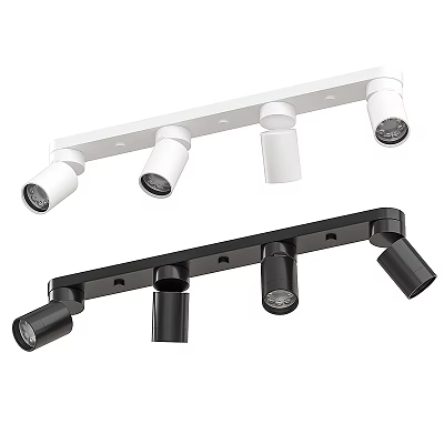 Downlights Spotlights White Black Track Modern Design Home Interior Lighting 3d model