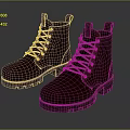 Brown Leather Boots with Lace Up Design Thick Rubber Sole and High Top Ankle Style