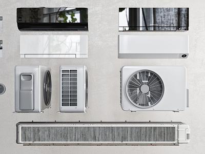 modern air conditioning 3d model