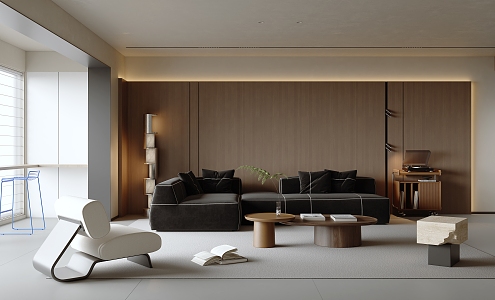 Minimalist Living Room 3d model