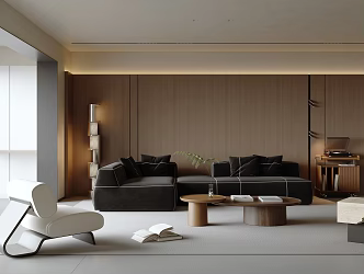 Minimalist Living Room 3d model