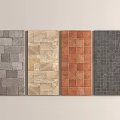 Modern Assorted Color Floor Tiles With Textured Surfaces And Diverse Patterns Displayed 3d model