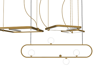 Light Luxury Chandelier 3d model