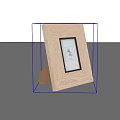 Light Wood Photo Frame With Stand Holding Small Photo Inside