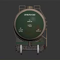Railway Tank Car With NEZOR Brand Green Brown Body Ladder Platform And 101 Identification Number