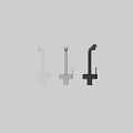 Stainless Steel Modern Faucet With Curved Spout And Single Handle Control