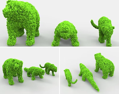 Modern Grass Carved Beauty 3d model Modern Grass Carved Beauty 3d model