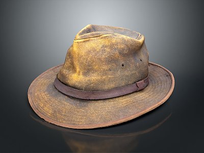 Cowboy Hat Denim Wool Hat Wilderness Hat Realistic 3d model