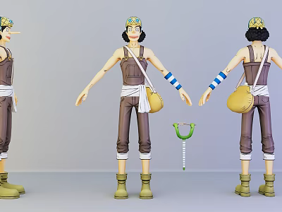 Modern game character One Piece 3d model Modern game character One Piece 3d model