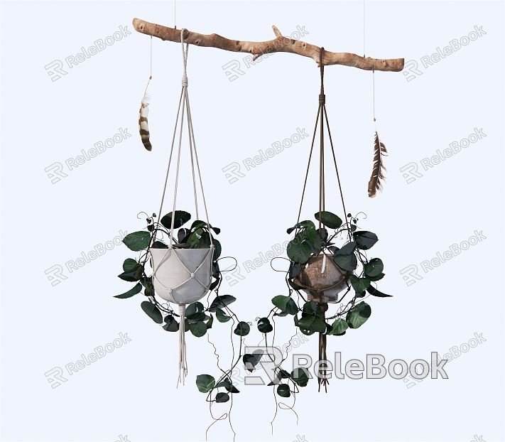 Modern hanging basket flower basket decorative pendant model