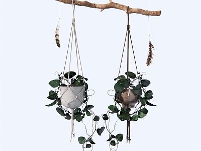 Modern hanging basket flower basket decorative pendant model