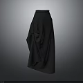 Black Long Flowy Skirt With Minimalist Design And Soft Fabric For Everyday Use