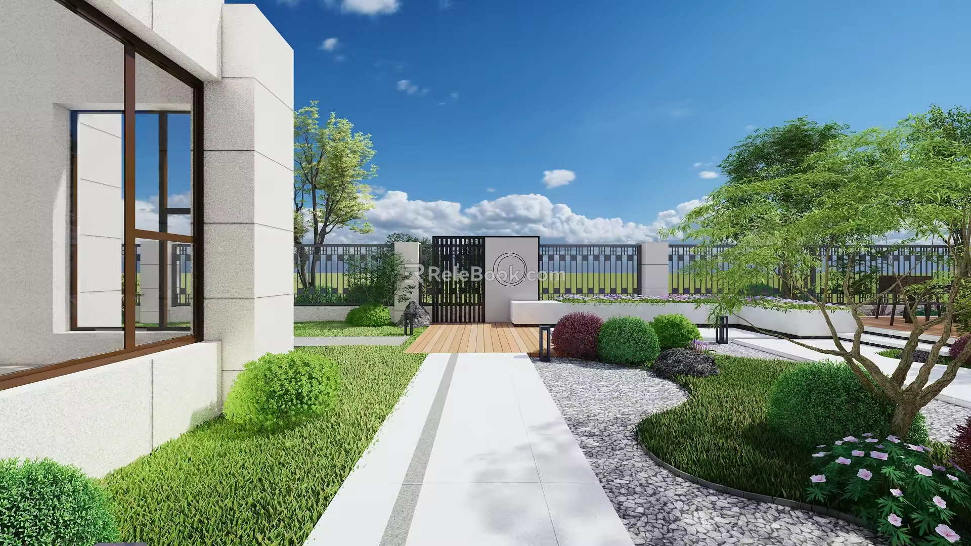 Courtyard Garden SU Model 3d model