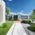 Courtyard Garden SU Model 3d model