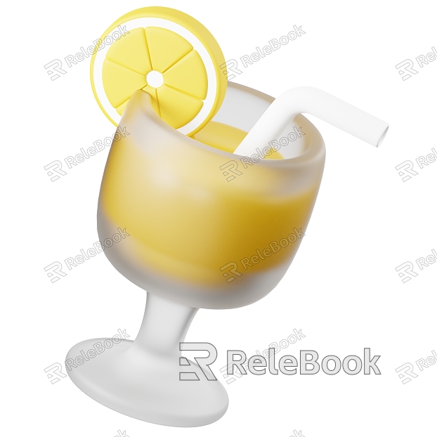 Cartoon Orange Juice Animation Drink model