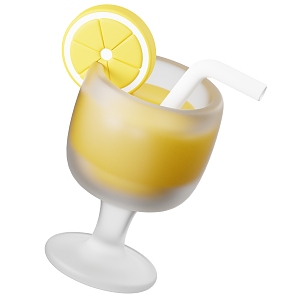 Cartoon Orange Juice Animation Drink 3d model