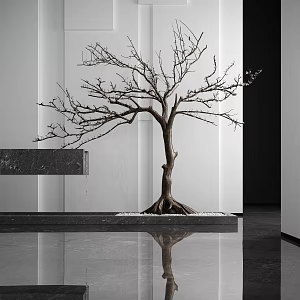Modern tree decoration tree water feature 3d model