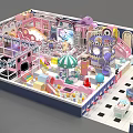 Colorful Indoor Playground With Slide Carousel Ball Pit And Fun Activities For Kids