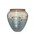Handcrafted Ceramic Vessel With Natural Texture And Brown Rim In Neutral Tones