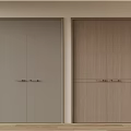 Modern Double Doors With Light Gray And Wood Grain Design For Interior Spaces