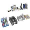 Modern Folder Stationery Office Supplies Storage Rack File Box Folder File Basket Pen Holder Calculator 3d model