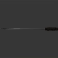 Silver Curved Blade Weapon With Hollow Design And Metal Handle For Combat Use