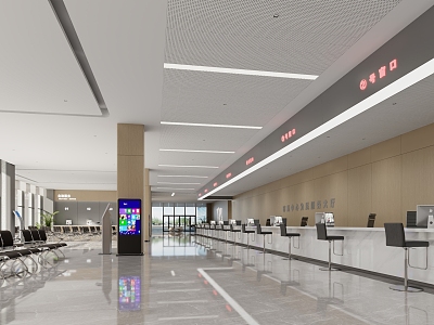 Modern Hall Service Hall 3d model