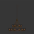 Modern Multi Layer Round Chandelier Design With Metal Frame And Glass Shades