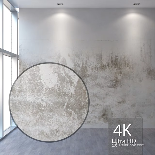 Circular Structural Component In Modern Interior With Textured Wall Window 4K Resolution 3d model 