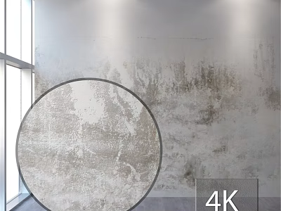Circular Structural Component In Modern Interior With Textured Wall Window 4K Resolution 3d model