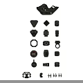 Various Mechanical Parts with Industrial Design and Durable Metal Construction for Machinery Equipment