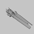 Sci-Fi Siege Battleship 3d model