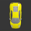 Yellow Sports Car With Sleek Design Tinted Windows And Black Wheels On Black Background