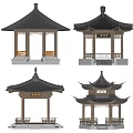 New Chinese style pavilion combination 3d model