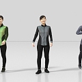 Sports People Running People Exercise Fitness 3d model