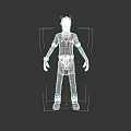 3D Character Model Wearing Striped Shirt Apron Hat Bracelet And Casual Pants