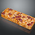 Nutritious Energy Bar With Oat Flakes Almond Slices And Dried Fruits