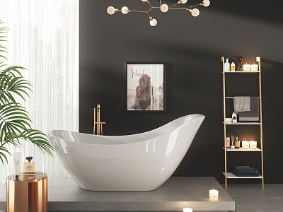 Modern Bathtub Bathroom Combination model