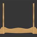 Wooden Home Living Holder With Curved Base And Modern Simple Structure