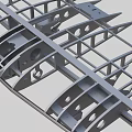 Industrial Equipment Durable Metal Frame Structure With Support Beams For Heavy Duty Applications