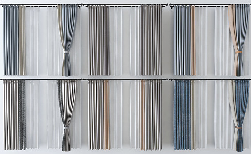 Modern Curtains 3d model