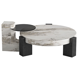 Modern marble coffee table 3d model