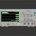 Digital Oscilloscope Electronic Measurement Tool With Green Waveform Display And Control Knobs