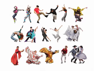 2D Dance Street Dance Characters 3d model