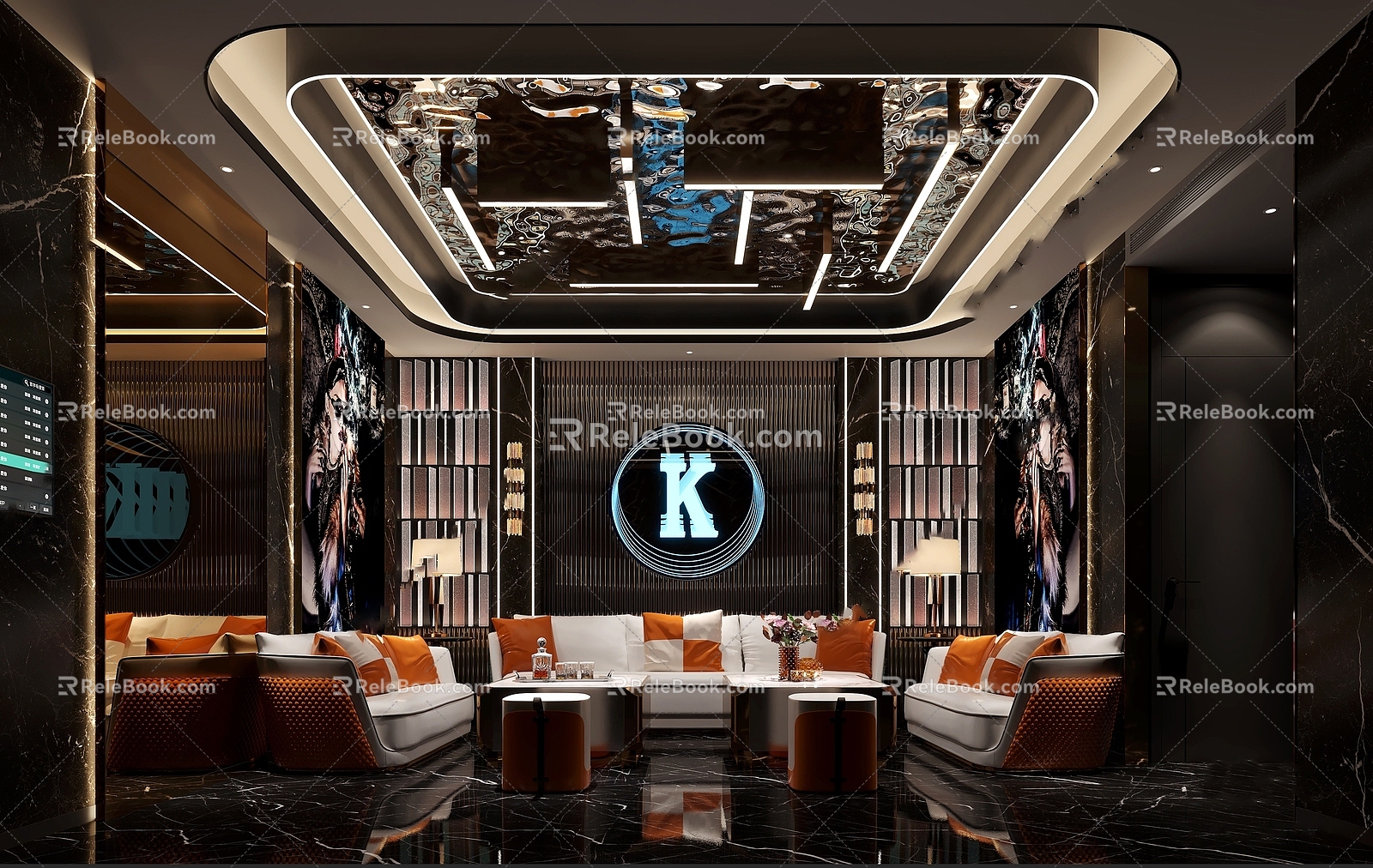 Modern KTV private room bar private room bar private room 3d model