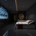 Modern SPA Sauna Interior Featuring Comfortable Lounge Chair Round Mirror And Dark Marble Floor