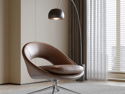 Leisure chair floor lamp fishing lamp 3d model