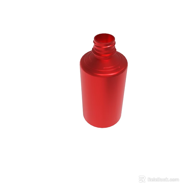 Sleek Red Bottle With Smooth Surface And Glossy Finish Design 3d model 