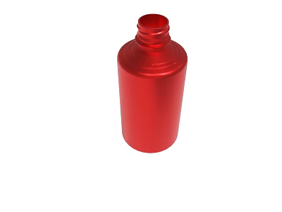 Sleek Red Bottle With Smooth Surface And Glossy Finish Design 3d model