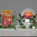 Sunset Evening Breeze Party Themed Photo Check In Spot With Green Plants And Arched Decoration